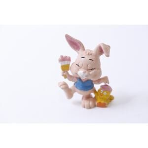 1980s, Wallace Berrie, Easter Buddies, PVC Figure, Bunny and Chick~ 250113-WH 63